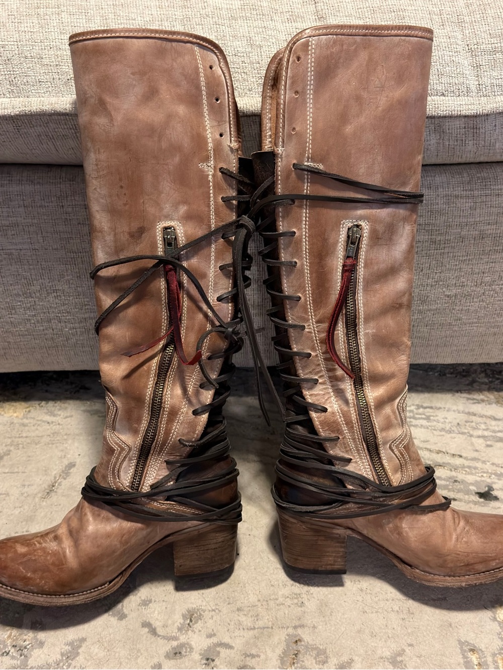Freebird by Steven Brown Lace-Up Tall Leather Boots - Picture 10 of 11